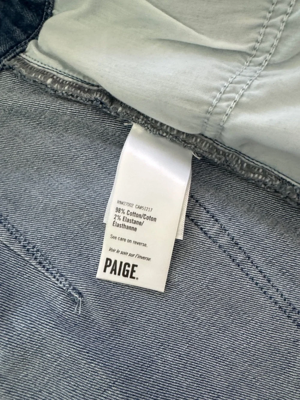 PAIGE Sleeveless Button-Front Denim Mini Dress - Blue - Picture 8 of 9